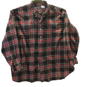 Ralph Lauren Classic Fit Mens 4XB Button Down Shirt Red Tartan Plaid Pony